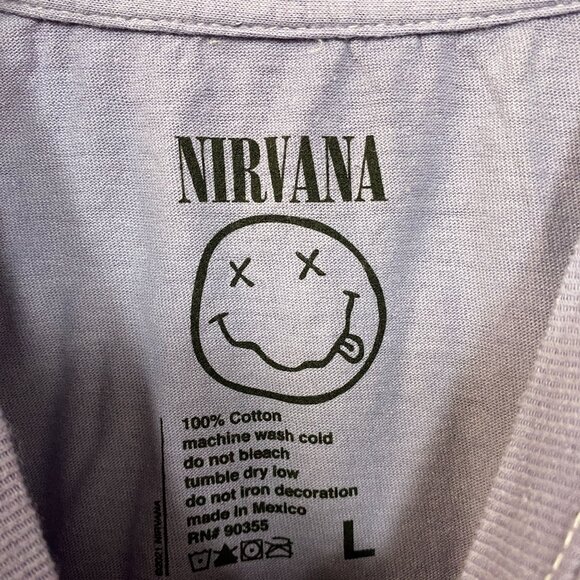 Nirvana Smiley Face Sleeveless Grunge Croptop size Large - Picture 4 of 4